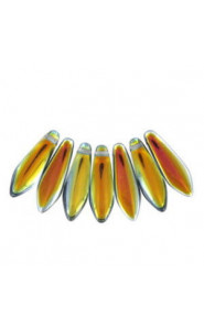 Czech Glass Daggers beads 5x16mm Crystal marea 00030-28001